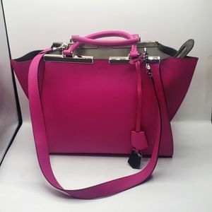 FENDI BAG SIZE 12X10 COLOR PINK 100% AUTHENTIC NEW